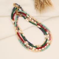 Edelstein Schmuck Halskette, Naturstein, mit 304 Edelstahl, mit Verlängerungskettchen von 5cm, handgemacht, Modeschmuck & für Frau, keine, Länge:ca. 40 cm, verkauft von PC
