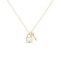 Cubic Zircon Micro Pave Brass Necklace, with Shell, with 5.4cm extender chain, real gold plated, fashion jewelry & micro pave cubic zirconia & for woman, golden, 8mm, Length:40.2 cm, Sold By PC