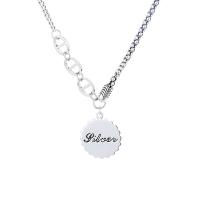 925 Sterling Silver Necklaces, with 1.97inch extender chain, Antique finish, fashion jewelry & for woman, nickel, lead & cadmium free, 20mm, Length:Approx 17.72 Inch, Sold By PC