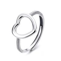 Solidny srebrny pierścień, 925 Srebro, Serce, biżuteria moda & dla kobiety, bez zawartości niklu, ołowiu i kadmu, 11mm, sprzedane przez PC