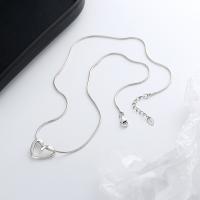 925 Sterling Silver Necklaces with 1.97inch extender chain Heart Antique finish fashion jewelry & for woman nickel lead & cadmium free Length Approx 17.72 Inch Sold By PC