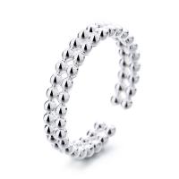 Solidny srebrny pierścień, 925 Srebro, Platerowane kolorem jasnego srebra, biżuteria moda & dla kobiety, bez zawartości niklu, ołowiu i kadmu, 4mm, sprzedane przez PC