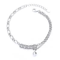 925 Sterling Silver Bangle Bracelet, with 1.18inch extender chain, Antique finish, fashion jewelry & for woman, nickel, lead & cadmium free, Length:Approx 7.09 Inch, Sold By PC