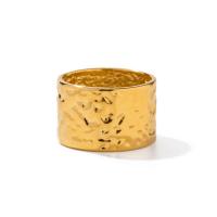 Edelstahl Ringe, 304 Edelstahl, 18K vergoldet, Modeschmuck & für Frau, goldfarben, 13mm, verkauft von PC