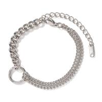 Stainless Steel Jewelry Bracelet, 304 Stainless Steel, with 2.17inch extender chain, fashion jewelry & for woman, Sold Per Approx 6.69 Inch Strand