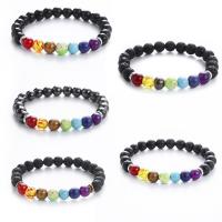 Gemstone Bracelets, fashion jewelry & different materials for choice & Unisex, Sold Per Approx 7.09-7.48 Inch Strand