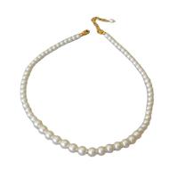 Ожерелья из латуни, Латунь, с 5CM наполнитель цепи, плакирован золотом, ювелирные изделия моды & Женский, белый, не содержит никель, свинец, продается PC