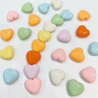 Acrylic Jewelry Beads, Heart, DIY, more colors for choice, 17x19mm, 10PCs/Bag, Sold By Bag