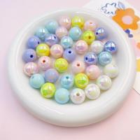 Acrylic Jewelry Beads, Round, DIY & luminated, more colors for choice, 16mm, 10PCs/Bag, Sold By Bag
