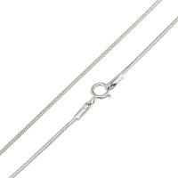 925 Sterling Silver Necklace platinum plated & snake chain & for woman Sold By PC