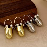 Messing Leverback Ohrring, mit Kunststoff Perlen, Modeschmuck & für Frau, keine, frei von Nickel, Blei & Kadmium, 33x16mm, verkauft von Paar