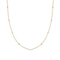 Collar de Acero Titanio, Partículas de acero, con Perlas plásticas, con 5cm extender cadena, 18K chapado en oro, Joyería & para mujer, dorado, Vendido para 40 cm Sarta