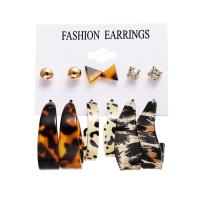 Zlatni sloj zlata, Cink Alloy, s Plastična Pearl & Akril, modni nakit & za žene & emajl & s Rhinestone, više boja za izbor, Prodano By Set
