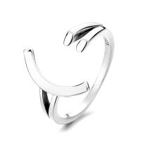 Solidny srebrny pierścień, 925 Srebro, biżuteria moda & dla kobiety, bez zawartości niklu, ołowiu i kadmu, 18mm, sprzedane przez PC