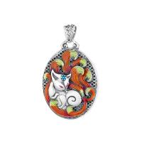925 Sterling Silver Pendant, 990 Sterling Silver, Antique finish, DIY & epoxy gel, nickel, lead & cadmium free, 32x45mm, Sold By PC