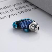 925 Sterling Silver Beads Fish Antique finish DIY & epoxy gel nickel lead & cadmium free Sold By PC
