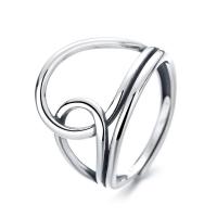Solidny srebrny pierścień, 925 Srebro, biżuteria moda & dla kobiety, bez zawartości niklu, ołowiu i kadmu, 14mm, sprzedane przez PC