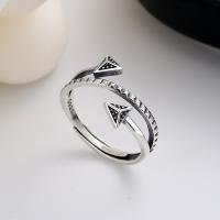 925 Sterling Silver Finger Rings Arrow Antique finish fashion jewelry & for woman nickel lead & cadmium free 12mm Sold By PC