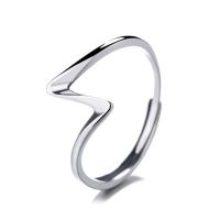 Sterling Silver smycken finger ring, 925 sterling silver, mode smycken & för kvinna, nickel, bly och kadmium gratis, 9mm, Säljs av PC