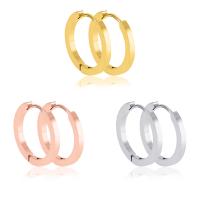 Stainless Steel Hoop Earring 304 Stainless Steel Vacuum Ion Plating fashion jewelry & for woman Sold By PC