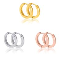 Stainless Steel Hoop Earring, 304 Stainless Steel, Vacuum Ion Plating, fashion jewelry & different size for choice & for woman, more colors for choice, Sold By PC