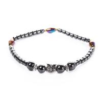 Fashion Jewelry Anklet Magnetic Hematite Owl Unisex Sold Per Approx 8.66 Inch Strand