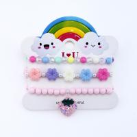 Children Bracelet & Bangle, Resin, three pieces & for children, multi-colored, Inner Diameter:Approx 45mm, Sold By Set