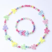 Kinderen sieraden set, Plastic, Vlinder, voor kinderen, multi-gekleurde, Verkocht door Stel