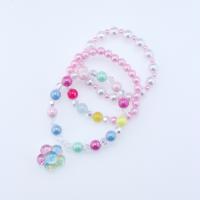 Children Bracelet & Bangle Resin Flower three pieces & for children multi-colored Inner Approx 45mm Sold By Set