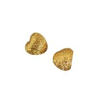 Brass Stud Earring Heart gold color plated fashion jewelry & for woman nickel lead & cadmium free 20mm Sold By Pair