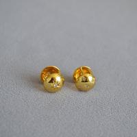 Messing Leverback Ohrring, rund, 18K vergoldet, Modeschmuck & Micro pave Zirkonia & für Frau, frei von Nickel, Blei & Kadmium, 10mm, verkauft von Paar