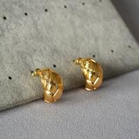 Brass Stud Earring, Moon, gold color plated, fashion jewelry & for woman, nickel, lead & cadmium free, 20mm, Sold By Pair