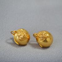 Brass Leverback Earring Tiger gold color plated fashion jewelry & for woman nickel lead & cadmium free 18mm Sold By Pair