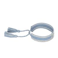 Bijoux bracelets de mode, Fibre de polyester, bijoux de mode & avec strass, plus de couleurs à choisir, 20mm, Longueur Environ 15 cm, Vendu par PC