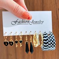 Tibetan Style Earring Set, with Resin, 5 pieces & fashion jewelry & for woman, nickel, lead & cadmium free, Sold By Set