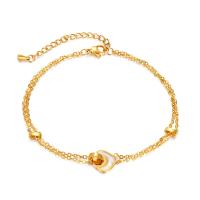 Stainless Steel Jewelry Bracelet 304 Stainless Steel with Pearl Oyster with 55MM extender chain fashion jewelry & for woman golden nickel lead & cadmium free Length Approx 210 mm Sold By PC