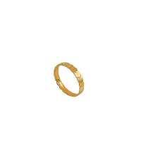 Titanium Steel Finger Ring, real gold plated, different size for choice & for woman, US Ring Size:5-10, Sold By PC