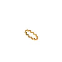 Titantium stali Pierścionek, Platerowane prawdziwym złotem, różnej wielkości do wyboru & dla kobiety, rozmiar:6-9, sprzedane przez PC