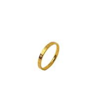 Titanium Steel Finger Ring, real gold plated, with heart pattern & different size for choice & for woman, US Ring Size:4-10, Sold By PC