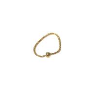 Partículas de acero anillo, chapado en oro real, diverso tamaño para la opción & para mujer, tamaño:6-10, Vendido por UD