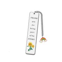 304 Stainless Steel Bookmark Unisex & with letter pattern original color Sold By PC