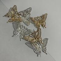 Mobile Phone DIY Decoration Zinc Alloy Butterfly plated hollow Sold By Lot