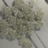 Perles bijoux en résine, Rose, DIY & normes différentes pour le choix, blanc, 100PC/lot, Vendu par lot