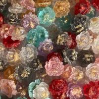 DIY Κοσμήματα Προμήθειες, Ρητίνη, Λουλούδι, μικτά χρώματα, 12x12mm, 100PCs/Παρτίδα, Sold Με Παρτίδα