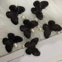Mobile Phone DIY Decoration, Resin, Butterfly, Jet, 30x28mm, 100PCs/Lot, Sold By Lot