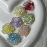 Mobile Phone DIY Decoration, Resin, Rose, more colors for choice, 33mm, 100PCs/Lot, Sold By Lot