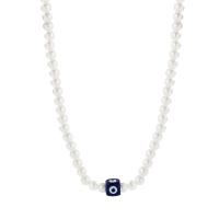Plastik perle halskæde, Plastic Pearl, med Zinc Alloy, mode smykker & forskellige stilarter for valg & for kvinde, flere farver til valg, Længde Ca. 45 cm, Ca. 40 cm, Solgt af PC
