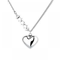 925 Sterling Silver Necklaces with 1.97inch extender chain Heart Antique finish fashion jewelry & for woman nickel lead & cadmium free Length Approx 15.75 Inch Sold By PC