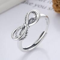 925 Sterling Silver Finger Rings, Bowknot, Antique finish, fashion jewelry & for woman, nickel, lead & cadmium free, 7.5mm, Sold By PC