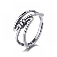 Sterling Silver Jewelry Finger Ring, 925 sterline d'argento, gioielli di moda & per la donna, assenza di nichel,piombo&cadmio, 8mm, Venduto da PC